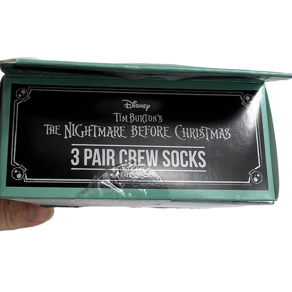 Disney Nightmare Before Christmas Mens Crew Socks 3 Pack Shoe Size 8-12 Bioworld - Picture 3 of 12